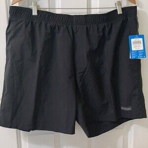 Columbia Rapid Creek Black Nylon Swim Shorts Mesh Lining Mens Size XL NEW